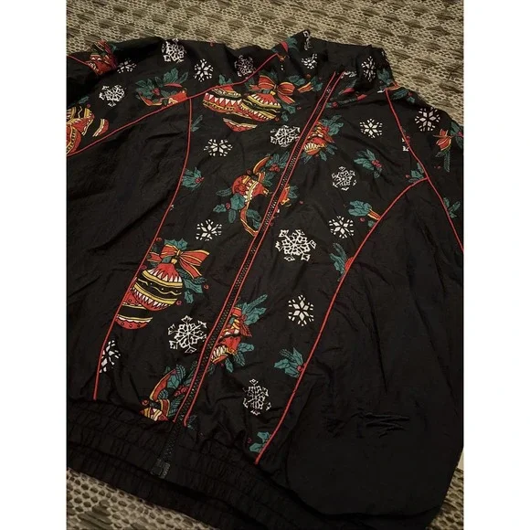 Active Elements Vintage 80s Windbreaker Jacket Women's Ugly Christmas Size M NWT - Picture 3 of 11